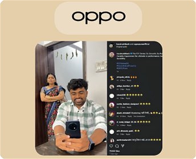 OPPO campaign by FAME HUNGER